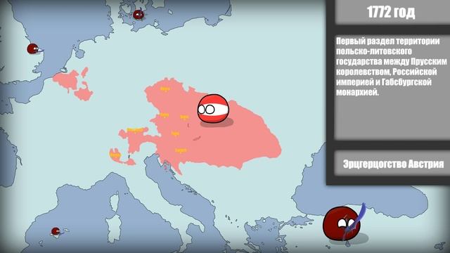 CountryBalls Mapping I Расширение Австрии с 1454 года I На пальцах смотреть онлайн