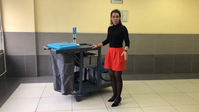 Многофункциональная уборочная тележка. смотреть онлайн