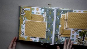 Альбом первого года жизни для мальчика: видео-обзор. Скрапбукинг.