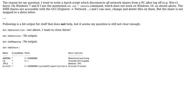 Disconnect from smb share with powershell on Windows 10 смотреть онлайн