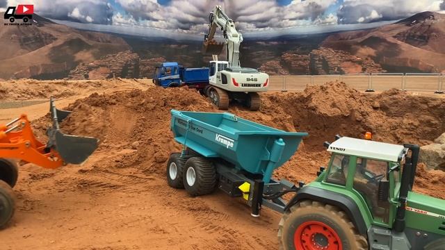 EXTRA LONG RC TRUCKS, TRUCKS, TRUCKS At The CONSTRUCTION