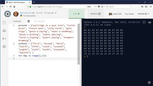 Python 3 - Nested Loops смотреть онлайн