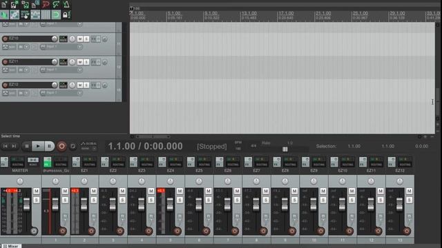 EZDRUMMER запись мультитрека в REAPER