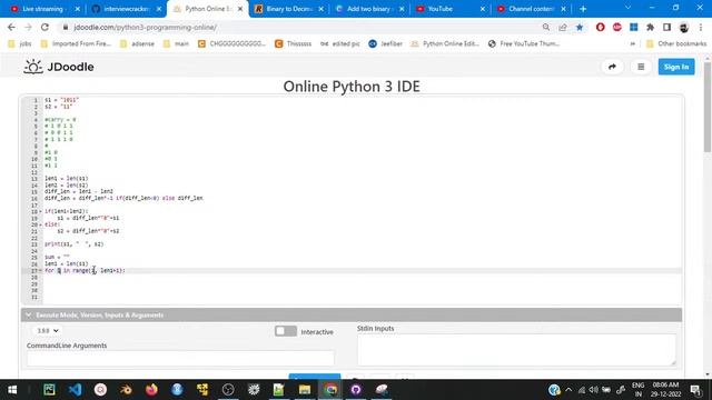 Program to add two binary strings| Mid level exp interview question | Git link in description смотреть онлайн