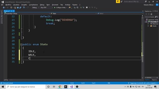 Unity C# principianti 3_ Switch Enum смотреть онлайн