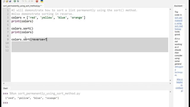 Sorting a List Using the sort() Method in Python смотреть онлайн