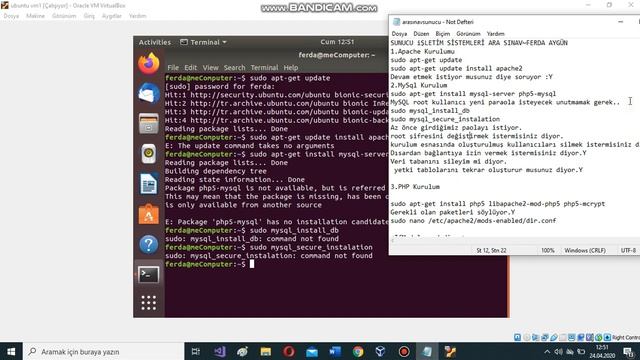 Sunucu işletim sistemi Linux dağıtımı sunucuya terminal komutlari ile php - MySql kurulumu смотреть онлайн