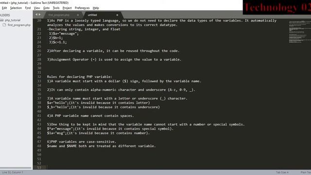 PHP Variables Tutorial смотреть онлайн