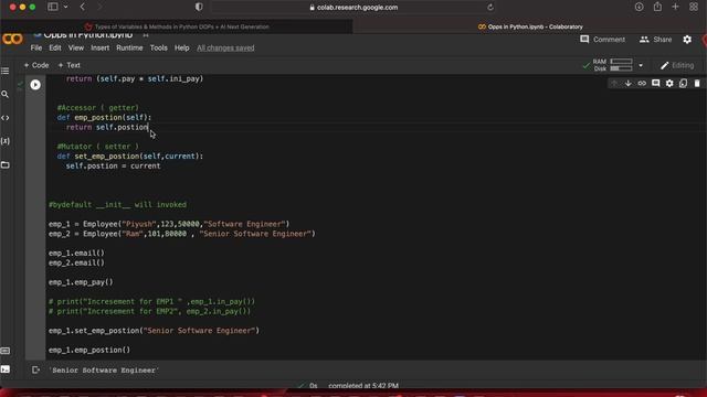 Python for AI/ML 19 : Class , Instance & Static Methods in OOPs смотреть онлайн