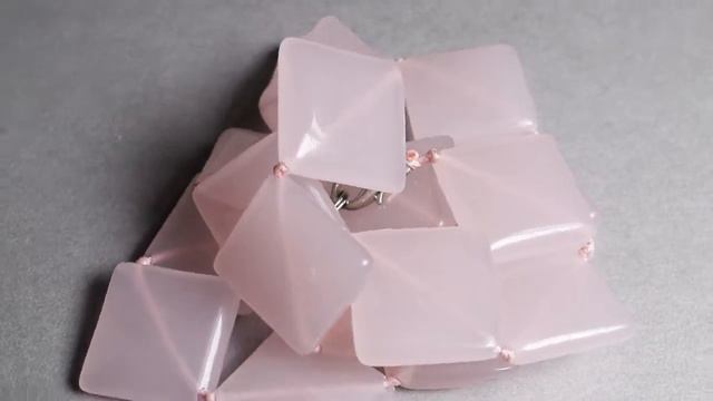 Розовый кварц, бусы, 509БСР смотреть онлайн