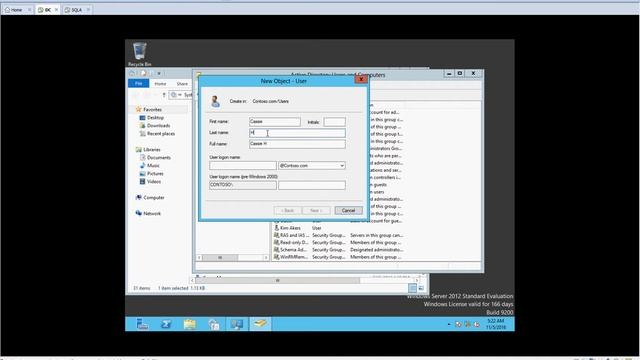 SQL 2012 Create New Domain User смотреть онлайн