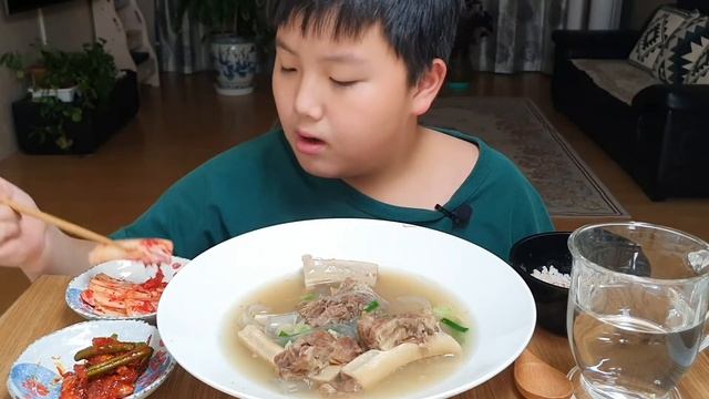 Mukbang Korean |galbitang|ribs |noodle|korean_food|갈비탕|당면|говяжьи_рёбра|лапша|корейская_еда|не АСМР