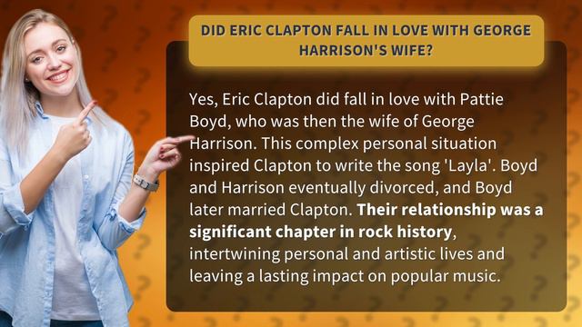 Did Eric Clapton fall in love with George Harrison's wife? смотреть онлайн