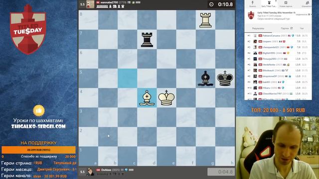 ТИТУЛЬНЫЙ ВТОРНИК!! Или КОШМАР Сергея Жигалко!! ШОК и ФИАСКО!! Шахматы. На Chess.com & Lichess.org смотреть онлайн