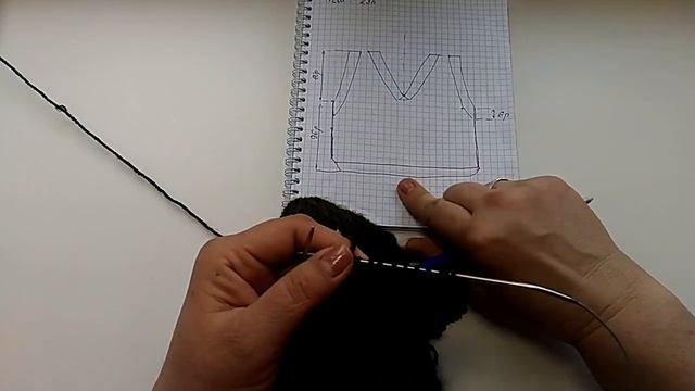 Жилет спицами для мальчика. Цельновязаные планки проймы и горловины. смотреть онлайн