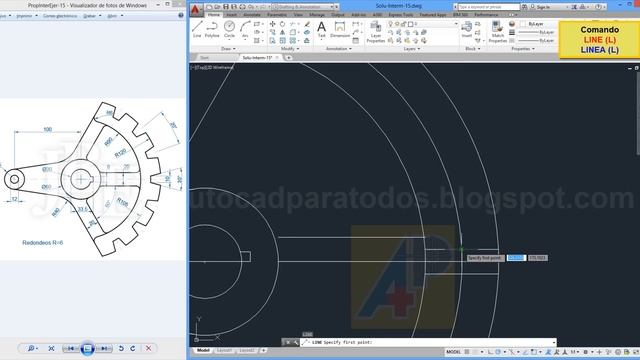 Solución Propuesto 15 - AutoCAD Intermedio смотреть онлайн