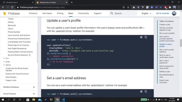 Firebase | Auth #2 Managing users смотреть онлайн