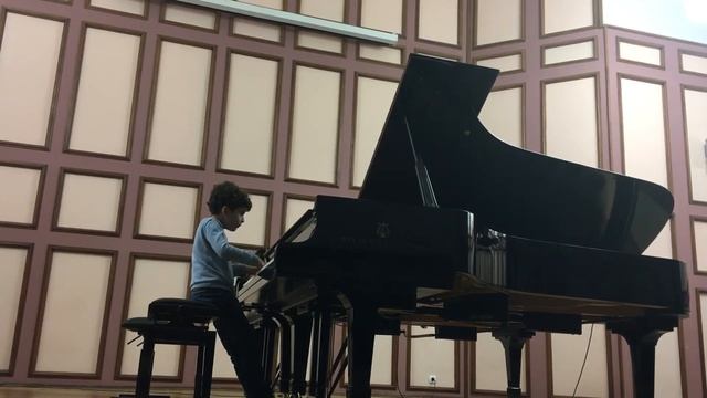 Artem Talalaev 7yo. J.S. Bach, двухголосная инвенция N 15 H-moll смотреть онлайн