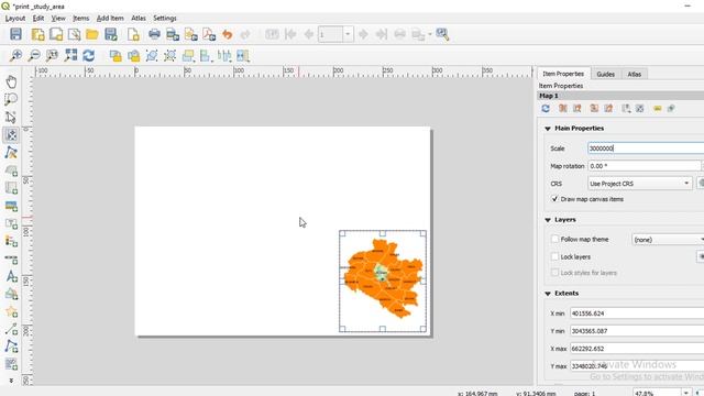 How to make a study area map using QGIS смотреть онлайн