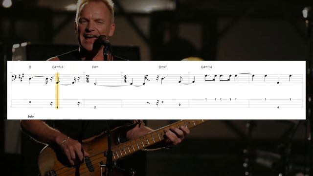Shape Of My Heart - Sting (BASS COVER With Tab & Notation) смотреть онлайн