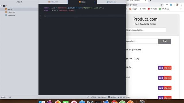 JavaScript DOM Elements[8/14]-Deleting an Elements-ES6/ECMA2015/JavaScript 2019/JS смотреть онлайн