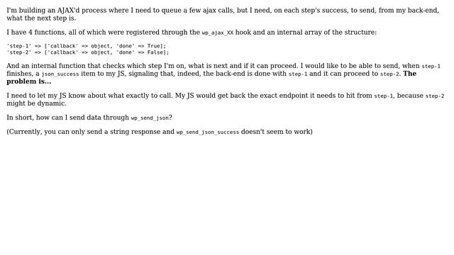 Wordpress: How can I wp_send_json data? смотреть онлайн