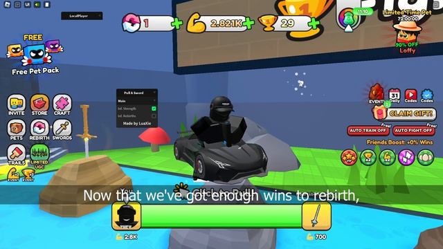 Roblox Pull a Sword OP Script | Infinite Strength, Infinite Rebirths смотреть онлайн