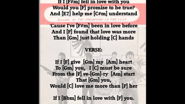 "If I Fell." Beatles Easy Play Chords смотреть онлайн