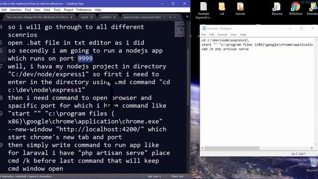 run localhost and any programme from bat file using cmd shortcut смотреть онлайн