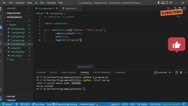 How to run shell commands with python? python subprocess run #python #subprocess #interviewquestion смотреть онлайн