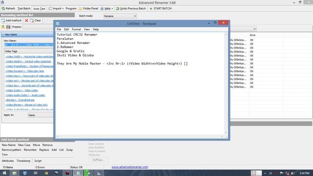 Batch Rename CRC32 смотреть онлайн