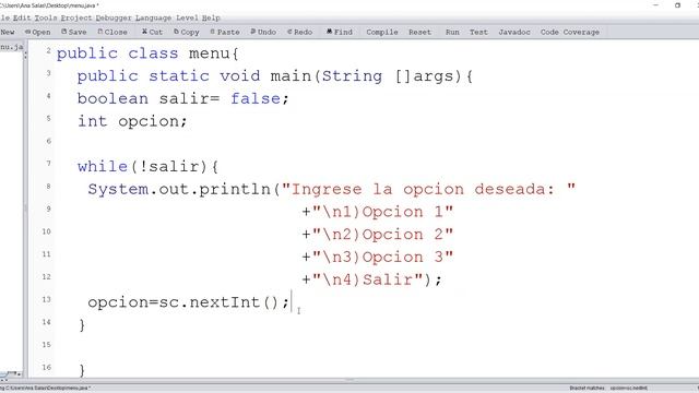 UTC Introduccion Como hacer un menu en java con boolean смотреть онлайн