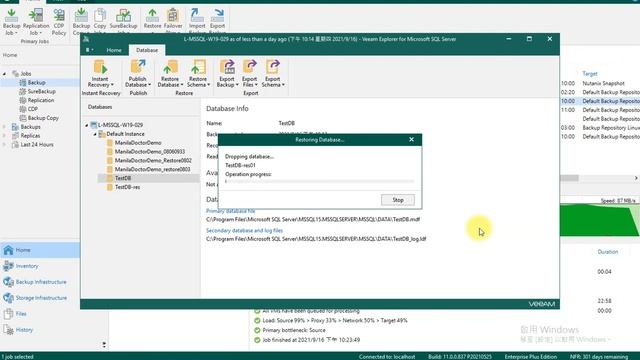Veeam MSSQL VM DB Restore смотреть онлайн