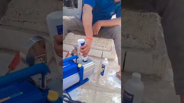 Vacuum Pump How It Works!! Vacuum Pump Oill Change!! #vrfsystem #youtubepleasesupport #vacuum Pump!
