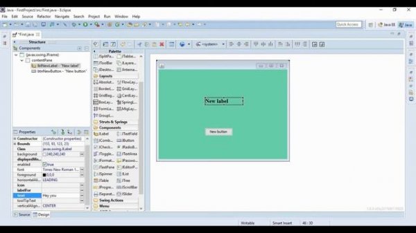 Java Swing Tutorial 4 : Properties of components