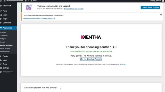 Theme installation - Kentha Music WordPress Theme смотреть онлайн