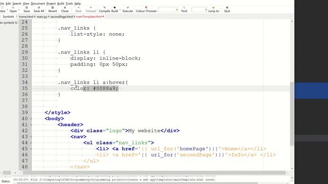 Flask tutorial part 12 - Using on hover in css for links. смотреть онлайн