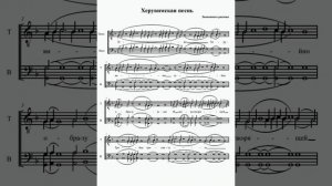Херувимская песнь. Знаменный распев. Сопрано с нотами, часть первая