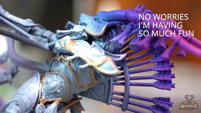 Cinematic - How to paint Warhammer Lumineth Realm-Lords Sevireth & Shrine Luminor смотреть онлайн