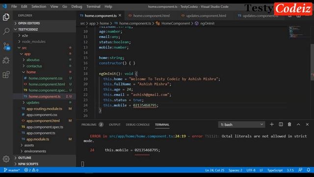 Pass data from component to view in Angular 9 | Angular 9 Live Projects ? смотреть онлайн