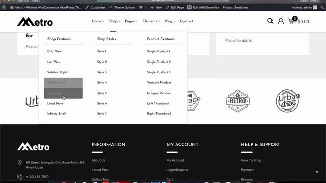 Metro Minimal WooCommerce WordPress Theme [Demo Import] смотреть онлайн