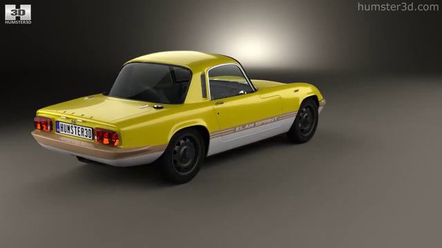 Lotus Elan Sprint Fixed-head Coupe 1971 by 3D model store Humster3D.com смотреть онлайн