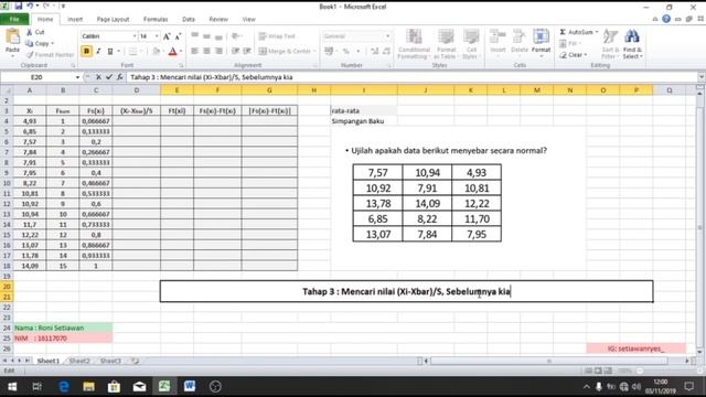 Uji Normalitas Data Menggunakan Excel (Uji Kolmogorov- Smirnov) смотреть онлайн