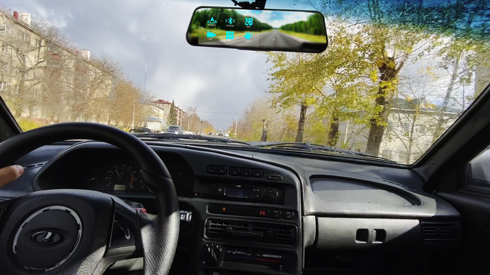 БОЛЬШОЙ сенсорный ЭКРАН вместо зеркала и КАМЕРА ЗАДНЕГО ВИДА на ВАЗ смотреть онлайн