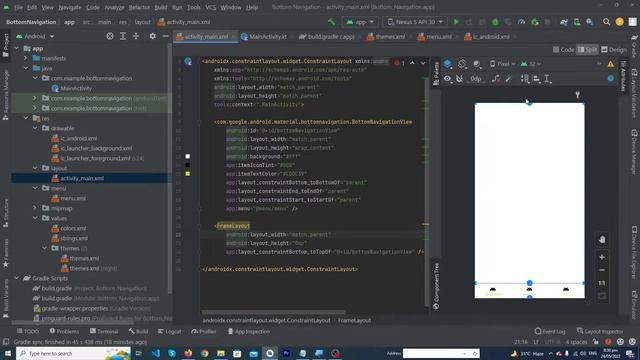 Bottom Navigation Bar With Fragments in Android Studio | Kotlin смотреть онлайн
