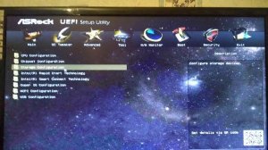 Переход в BIOS с жёсткого диска на ssd asrock