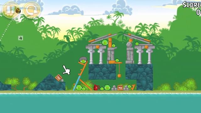 Мультик Игра для детей Энгри Бердс. Прохождение игры Angry Birds [93] серия смотреть онлайн