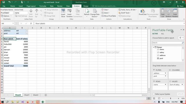 Microsoft Excel 2016 Insert lacture pivot table #10 смотреть онлайн