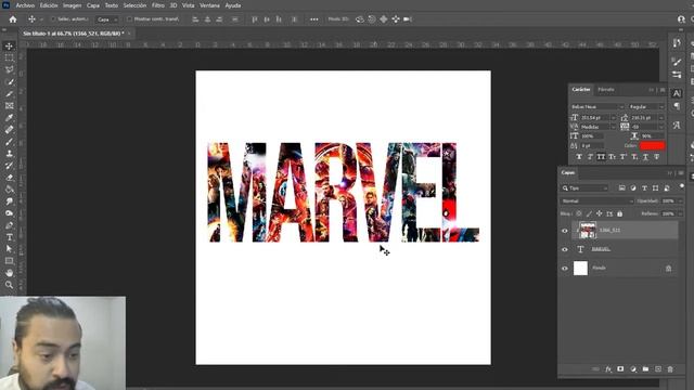 Máscara de Recorte - imágenes y texto - Photoshop 2023 смотреть онлайн
