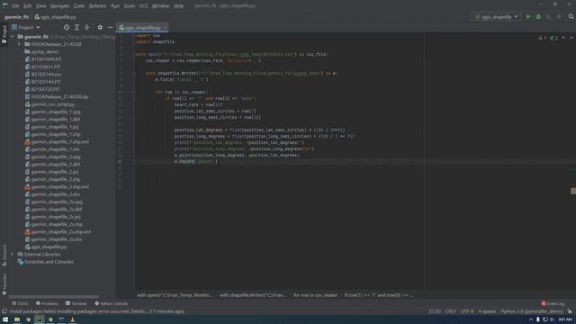 6 - Create Shapefile From Coordinates using Python and PyShp - Garmin API смотреть онлайн